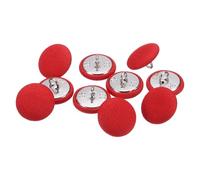 sourcing map 10pcs 28L Fabric Cloth Covered Button 18mm 11/16" Round Metal Shank Satin Sewing DIY Craft Buttons for Bridal Wedding Suits Dress Blouses Sweaters, Red