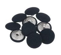 sourcing map 10pcs 28L Fabric Cloth Covered Button 18mm Metal Shank Round Sewing Buttons for Suits Dress Blouses, Navy Blue