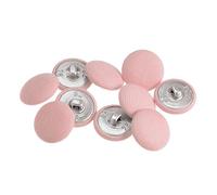 sourcing map 10pcs 28L Fabric Cloth Covered Button 18mm Metal Shank Round Sewing Buttons for Suits Dress Blouses, Pink