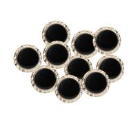 sourcing map 10pcs 28L Gold White Faux Pearl Buttons 18mm 23/32" Dia 0.35" Thick Plastic Round Sewing Button Replacement Craft Fastener for Coats Clothing Style C