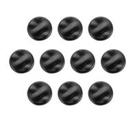 sourcing map 10pcs 28L Metal Round Buttons 18mm 11/16" Zinc Alloy Shank Wave Texture Craft Replacement Sewing Buttons for Clothing Decoration DIY Accessories, Matt Black