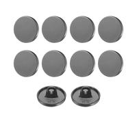 sourcing map 10pcs 28L Metal Round Flat Sewing Buttons 18mm Alloy Shank Craft Replacement Button for Men Women Suit Woolen Coat Shirt Trousers Sewing Crafts, Black