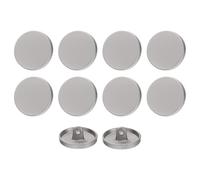 sourcing map 10pcs 28L Metal Round Flat Sewing Buttons 18mm Alloy Shank Craft Replacement Button for Men Women Suit Woolen Coat Shirt Trousers Sewing Crafts, Grey
