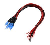 sourcing map 10Pcs 2mm Pre Wired LED, Blue DC6-12V Diffused Lens, Light Emitting Diodes