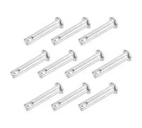 sourcing map 10Pcs 3/16"x1" Single Hole Clevis Pins, Carbon Steel Flat Head Single Hole Clevis Pins for Mechanics Repair, Furniture Installation, Industrial Equipment, DIY (Blue White)