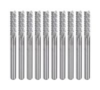 sourcing map 10Pcs 3.175mm Carbide End Mill Engraving Milling Cutter CNC Router Bits for PCB Machine, 1/8" Shank