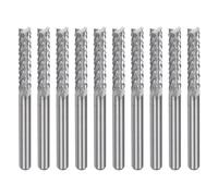 sourcing map 10Pcs 3.175mm Carbide End Mill Engraving Milling Cutter CNC Routers Bits for PCB Machine, 1/8" Shank