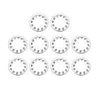 sourcing map 10Pcs 3/4 Internal Tooth Lock Washer, 304 Stainless Steel Multi-Tooth Star Washer Locking Fastener, Silver Tone