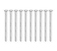 sourcing map 10pcs 3.5 Inch Door Hinge Pins, Removable Brushed Door Hinge Interior Hinge Security Pins for Wood Residential Door Replacement, Silver