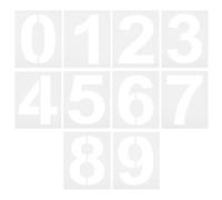 sourcing map 10pcs 3.5 Inch Letter Stencils Alphabet Number Stencil Reusable Plastic Symbol Stencil Interlocking for DIY Art Painting Wall Chalkboard Wood Signs, White