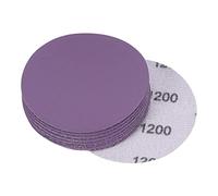 sourcing map 10Pcs 3-Inch Purple Sanding Discs 1200 Grits Hook and Loop Professional Aluminum Oxide Sand Paper Wet Dry Polish for Wood Metal Paint Finishing