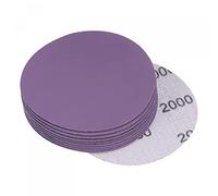 sourcing map 10Pcs 3-Inch Purple Sanding Discs 2000 Grits Hook and Loop Professional Aluminum Oxide Sand Paper Wet Dry Polish for Wood Metal Paint Finishing