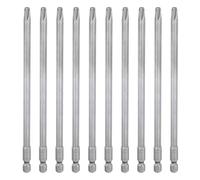 sourcing map 10pcs #3 Phillips Screwdriver Bit PH3 1/4" Hex Shank 6" (150mm) Long Magnetic S2 Steel Industrial Grade Screw Driver Bit Cross Head Electric Drill Bits 0.236" (6mm) Rod