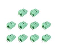sourcing map 10Pcs 3 Pin PCB Mount Screw Terminal Block Connector 3.5mm 0.14 Inch Pitch PCB Wiring Terminals 300V 10A for 26-16AWG Cable, Green