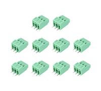 sourcing map 10Pcs 3 Pin PCB Mount Screw Terminal Block Connector 3.81mm 0.15 Inch Pitch PCB Wiring Terminals 300V 10A for 26-16AWG Cable, Green