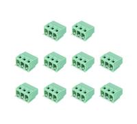 sourcing map 10Pcs 3 Pin PCB Mount Screw Terminal Block Connector 5.08mm 0.2 Inch Pitch PCB Wiring Terminals 300V 10A for 22-12AWG Cable, Green