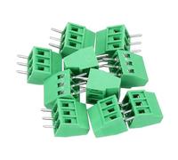 sourcing map 10PCS 3-Pin PCB Mount Screw Terminal Block Connectors 2.54mm/0.1inch Pitch Circuit Board Connectors for Home Appliances, Industrial Projects