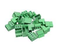 sourcing map 10PCS 3-Pin PCB Mount Screw Terminal Block Connectors 5.08mm/0.2inch Pitch Circuit Board Connectors for Home Appliances, Industrial Project