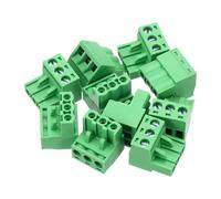 sourcing map 10PCS 3-Pin PCB Mount Screw Terminal Block Connectors 5.08mm/0.2inch Pitch Circuit Board Connectors for Home Appliances, Industrial Projects