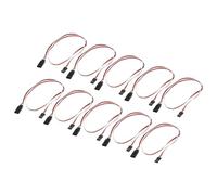 sourcing map 10pcs 3-Pin Servo Extension Cable Cord Connector Lead Wire Male to Female 19.7inch 26AWG 30-Cores Servo Receiver Wire for RC Model Aircraft