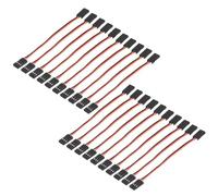 sourcing map 10pcs 3-Pin Servo Extension Cable Cord Connector Lead Wire Male to Male 3.94inch 26AWG 30-Cores Servo Receiver Wire for RC Model Aircraft