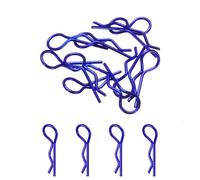 sourcing map 10pcs 30-Degree Angle RC Body Clips Bent Springy R Pins 24.3x1.2x9.4mm for All 1/8 1/10 1/12 Scale Model RC Car Crawler Replacement(Bright Blue)