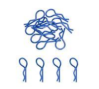 sourcing map 10pcs 30-Degree Angle RC Body Clips Bent Springy R Pins 25x1.4x10mm for All 1/8 1/10 Scale Model RC Car Crawler Truck Shell Replacement Parts(Blue)