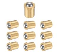 sourcing map 10Pcs 304 Stainless Steel Ball Plunger, 3mm Dia. Ball Catch Latch Smooth Push Fit Spring Plunger Precision Positioning End Force 10N for Mechanical Devices, Furniture (4x6mm)