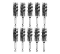 sourcing map 10Pcs 304 Stainless Steel Bore Brush 19mm Dia 4" Long Cleaning Twisted Wire Brush with Handle 1/4" Hex Shank for Tubes, Ports, Bearings
