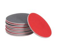 Sourcing Map 10pcs 320 Grit Aluminium Oxide Sponge Sanding Discs, 5 Inch Hook and Loop, Wet/Dry Use, Compatible with Orbital Sander, for Wood, Metal, Car Paint Polishing