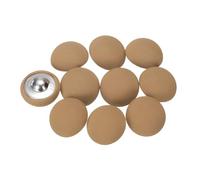 sourcing map 10pcs 32L Fabric Cloth Covered Button 20mm 4/5" Metal Shank Round Sewing DIY Buttons Craft Replacement Button for Sewing Clothing Suits Coats Blouses Sweaters, Light Tan