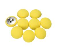 sourcing map 10pcs 32L Fabric Cloth Covered Button 20mm 4/5" Metal Shank Round Sewing DIY Buttons Craft Replacement Button for Sewing Clothing Suits Coats Blouses Sweaters, Dark Yellow