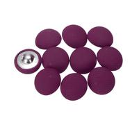 sourcing map 10pcs 32L Fabric Cloth Covered Button 20mm 4/5" Metal Shank Round Sewing DIY Buttons Craft Replacement Button for Sewing Clothing Suits Coats Blouses Sweaters, Grape Purple