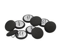 sourcing map 10pcs 32L Fabric Cloth Covered Button 20mm 4/5" Round Metal Shank Satin Sewing DIY Craft Buttons for Bridal Wedding Suits Dress Blouses Sweaters, Black