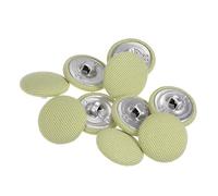 sourcing map 10pcs 32L Fabric Cloth Covered Button 20mm Metal Shank Round Sewing Buttons for Suits Dress Blouses, Light Green