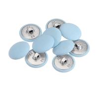 sourcing map 10pcs 32L Fabric Cloth Covered Button 20mm Metal Shank Round Sewing Buttons for Suits Dress Blouses, Blue