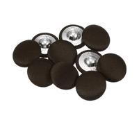 sourcing map 10pcs 32L Fabric Cloth Covered Button 20mm Round Metal Sewing Buttons for Suits Dress Blouses, Light Brown