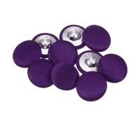 sourcing map 10pcs 32L Fabric Cloth Covered Button 20mm Round Metal Sewing Buttons for Suits Dress Blouses, Purple