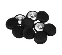 sourcing map 10pcs 32L Fabric Cloth Covered Button 20mm Round Metal Shank Sewing Buttons for Suits Dress Blouses Sweaters, Black
