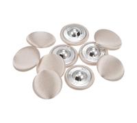 sourcing map 10pcs 32L Fabric Cloth Covered Button 20mm Round Metal Shank Sewing Buttons for Suits Dress Blouses Sweaters, Brown Pink