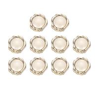 sourcing map 10pcs 32L Gold Faux Pearl Buttons 20mm 4/5" Plastic Round Sewing Button Replacement Craft Fastener for Coats Clothing DIY Decoration Crafts #14