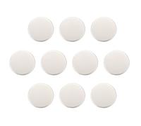 sourcing map 10pcs 32L Metal Round Buttons 20mm 4/5" Zinc Alloy Shank Flat Sewing Button Craft Replacement Buttons for Clothing Decoration DIY Accessories, Sand Silver