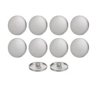 sourcing map 10pcs 32L Metal Round Flat Sewing Buttons 20mm Alloy Shank Craft Replacement Button for Men Women Suit Woolen Coat Shirt Trousers Sewing Crafts, Grey