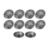 sourcing map 10pcs 32L Metal Round Hollow Big Sewing Buttons 20mm 4/5" Zinc Alloy Clothes Craft Replacement Buttons for Sale for Men Women Coat Uniform Shirt Suit, Black