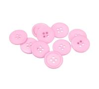 sourcing map 10pcs 32L Sewing Buttons 4/5"(20mm) Resin Round Flat 4-Hole Craft Buttons for Sewing Clothing and DIY, Pink