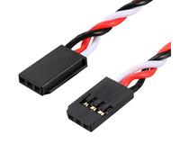 sourcing map 10Pcs 33.5CM 3-Pin Male to Male Lead Twisted Servo Extension Cable Cord Connectors, 22AWG 60-Cores Wire for RC Futaba JR Servo