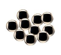 sourcing map 10pcs 34L Gold White Faux Pearl Buttons 21mm 7/8" Dia 0.44" Thick Plastic Round Sewing Button Replacement Craft Fastener for Coats Clothing Style O