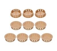 sourcing map 10Pcs 35mm/1.4in Air Vents Circular Soffit Vents, Orange Plastic Soffit Vent Cover for Bathroom Home, Office, Kitchen, Cabinet, Wardrobe