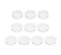 sourcing map 10Pcs 35mm/1.4in Air Vents Circular Soffit Vents, White Plastic Soffit Vent Cover for Bathroom Home, Office, Kitchen, Cabinet, Wardrobe