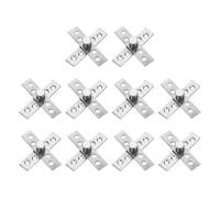 sourcing map 10Pcs 360 Degree Rotating Pivot Hinges, 75 x 18mm Stainless Steel Centre Shaft Concealed Hidden Hinge for Home Kitchen Swinging Cabinet Doors, Silver